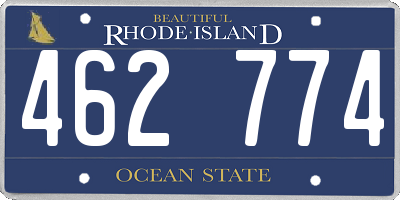 RI license plate 462774