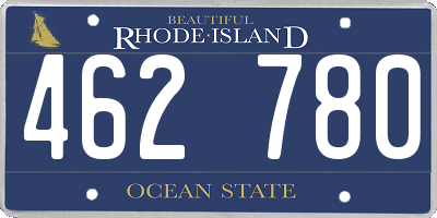 RI license plate 462780