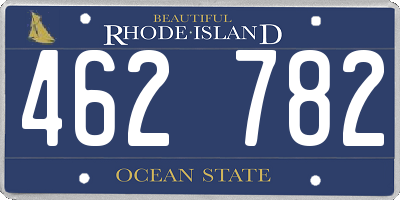 RI license plate 462782