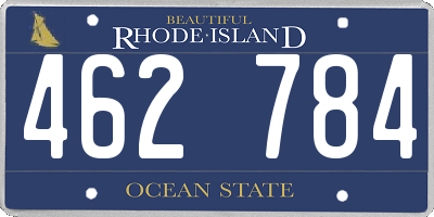 RI license plate 462784