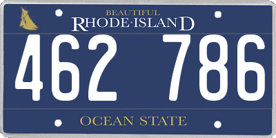 RI license plate 462786