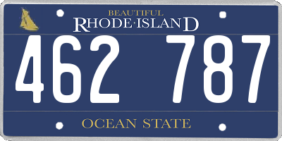 RI license plate 462787