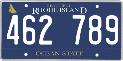 RI license plate 462789