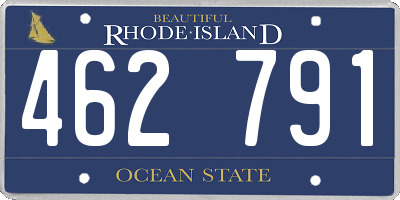 RI license plate 462791