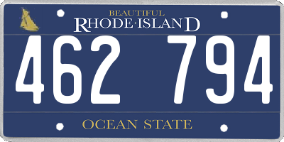 RI license plate 462794