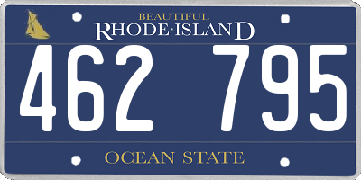 RI license plate 462795