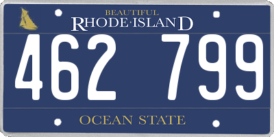 RI license plate 462799