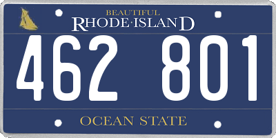 RI license plate 462801