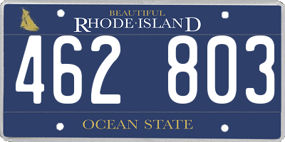 RI license plate 462803