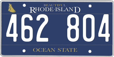 RI license plate 462804