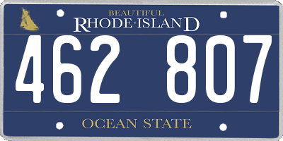 RI license plate 462807