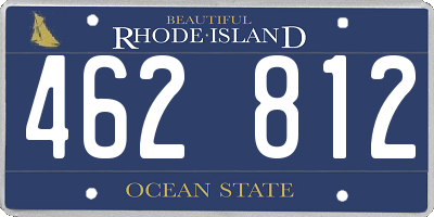 RI license plate 462812
