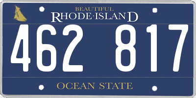 RI license plate 462817