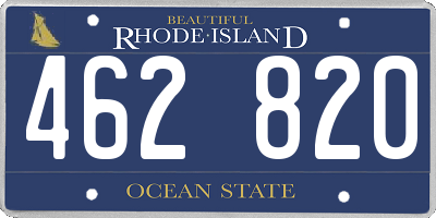 RI license plate 462820