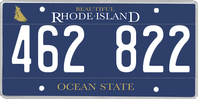 RI license plate 462822