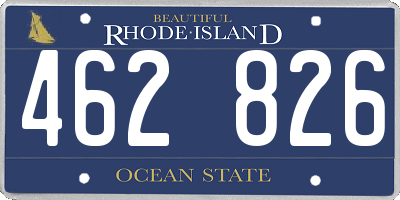 RI license plate 462826