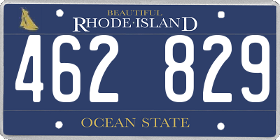 RI license plate 462829