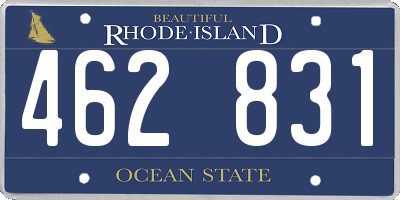 RI license plate 462831