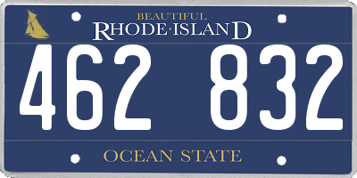 RI license plate 462832