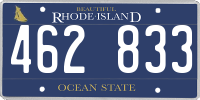 RI license plate 462833