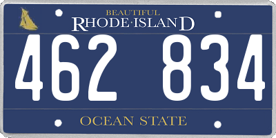 RI license plate 462834
