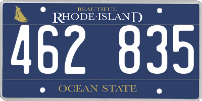 RI license plate 462835
