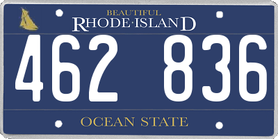 RI license plate 462836