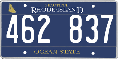 RI license plate 462837