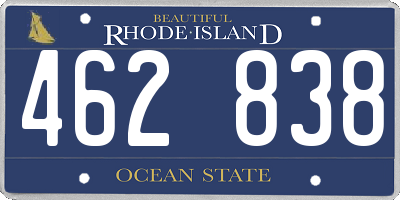 RI license plate 462838
