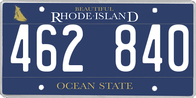 RI license plate 462840