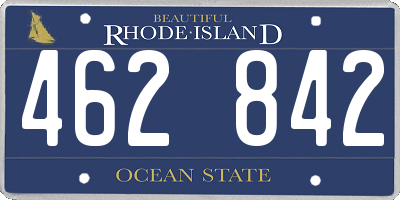 RI license plate 462842