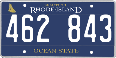 RI license plate 462843
