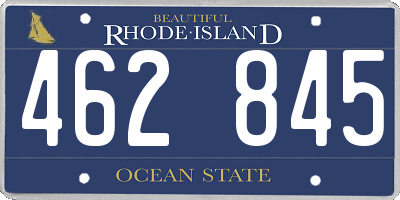 RI license plate 462845