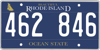 RI license plate 462846
