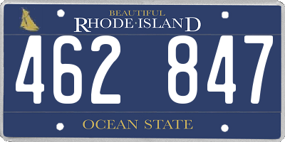 RI license plate 462847