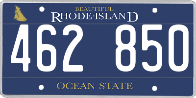 RI license plate 462850