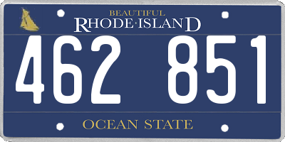 RI license plate 462851
