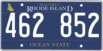 RI license plate 462852