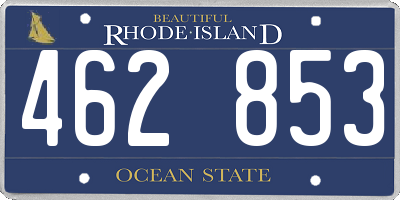 RI license plate 462853