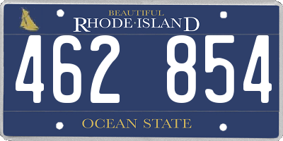RI license plate 462854