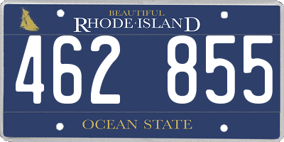 RI license plate 462855
