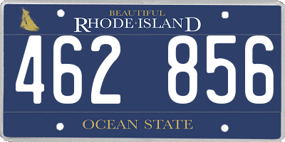 RI license plate 462856