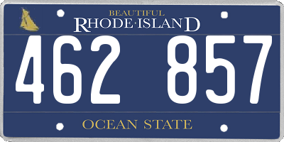 RI license plate 462857