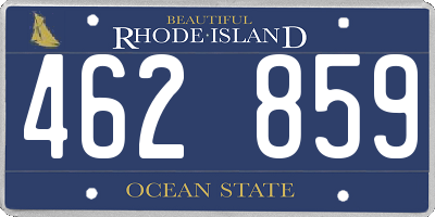 RI license plate 462859