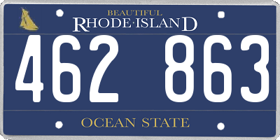 RI license plate 462863