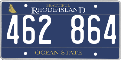 RI license plate 462864