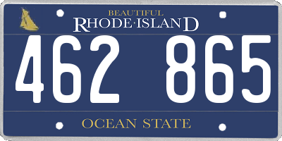 RI license plate 462865