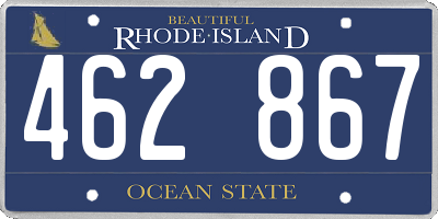 RI license plate 462867