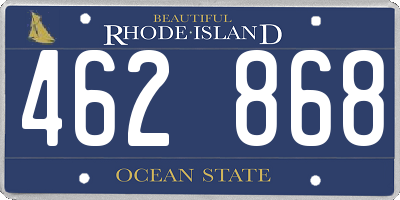 RI license plate 462868
