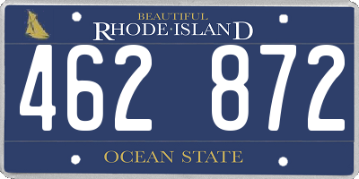 RI license plate 462872